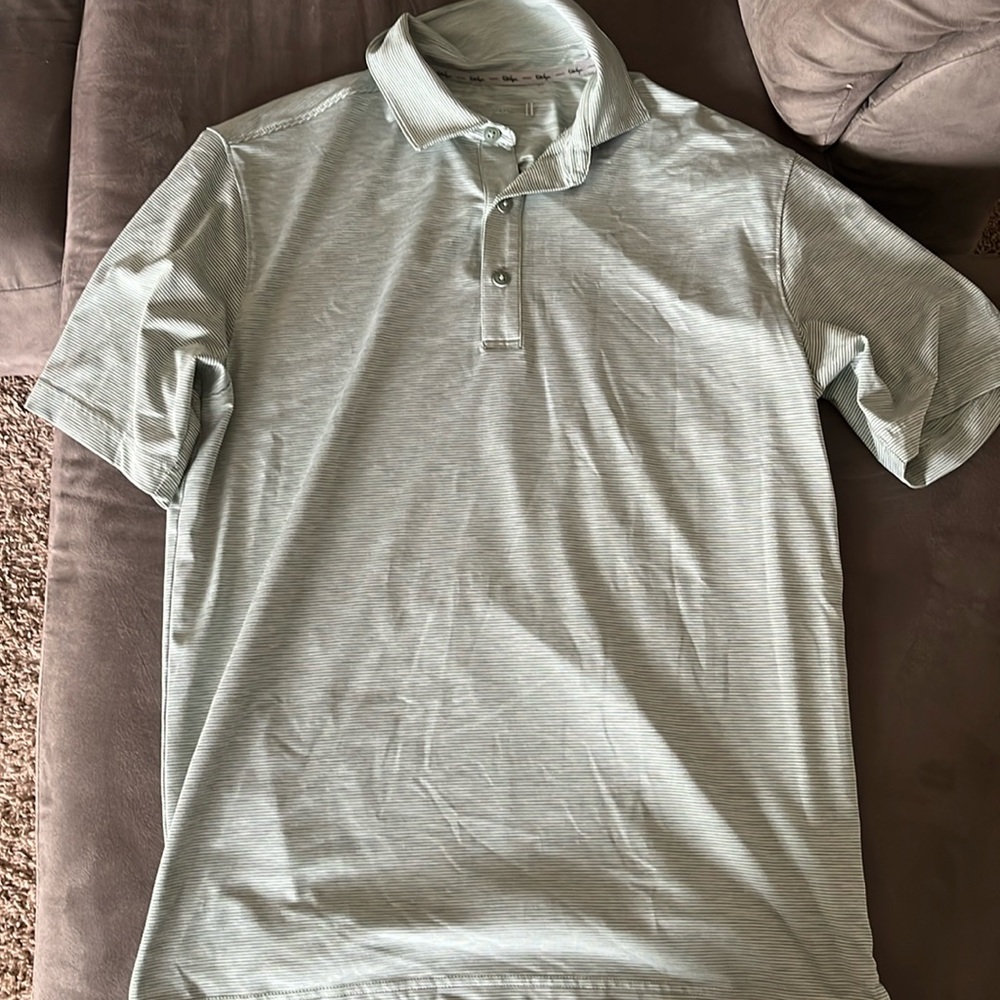 Green striped Walter Hagen polo